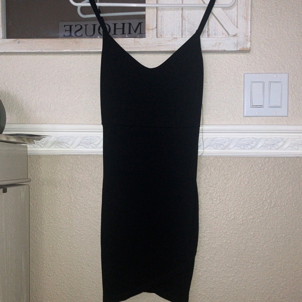 Black bodycon mini dress